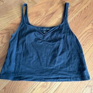 Black American Eagle Crop Top